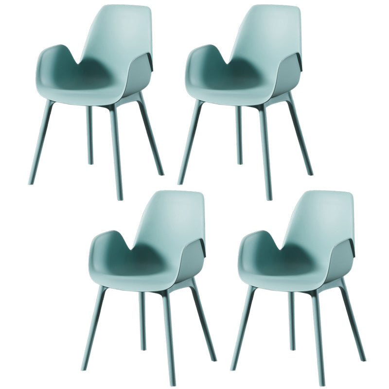 Silla de silla de plástico moderna silla parsons en acabado mate para la cocina