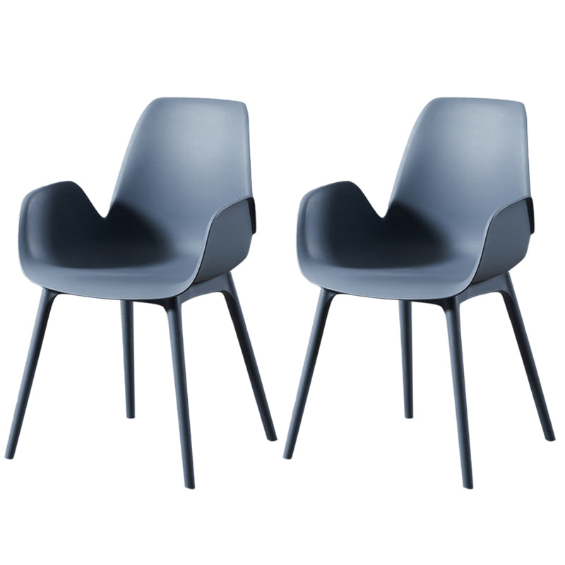 Silla de silla de plástico moderna silla parsons en acabado mate para la cocina
