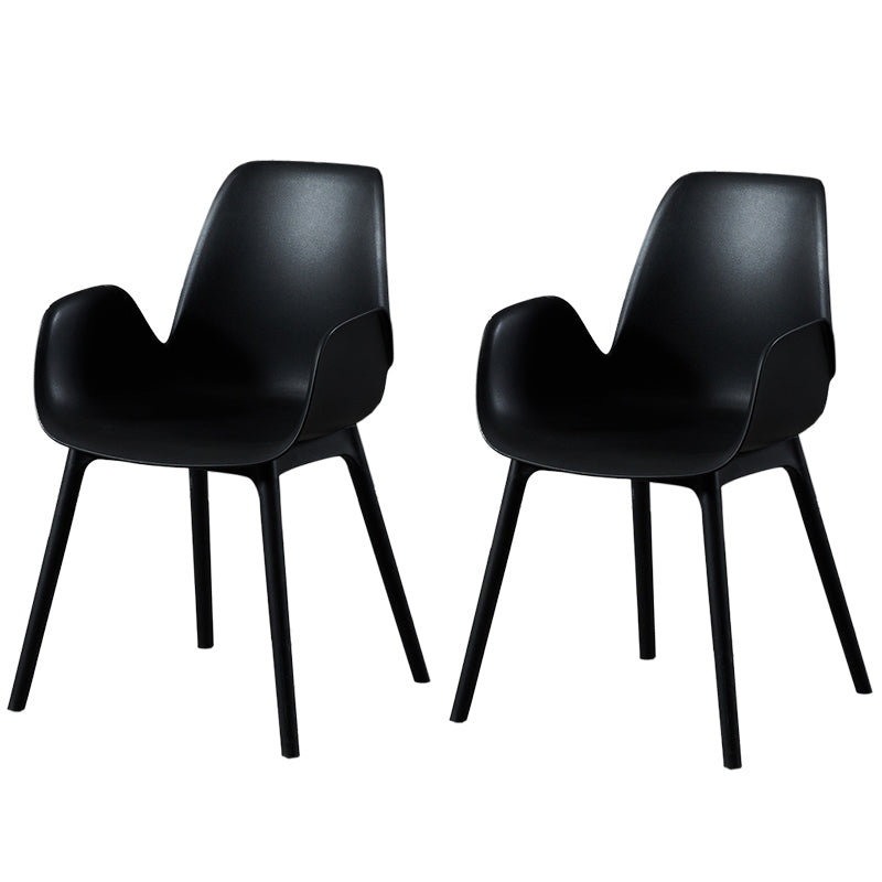 Silla de silla de plástico moderna silla parsons en acabado mate para la cocina