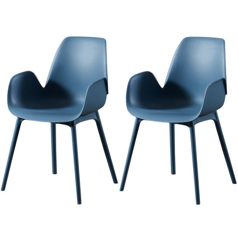 Silla de silla de plástico moderna silla parsons en acabado mate para la cocina