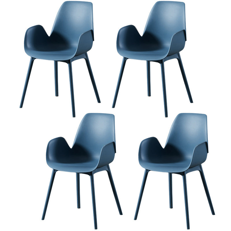 Silla de silla de plástico moderna silla parsons en acabado mate para la cocina