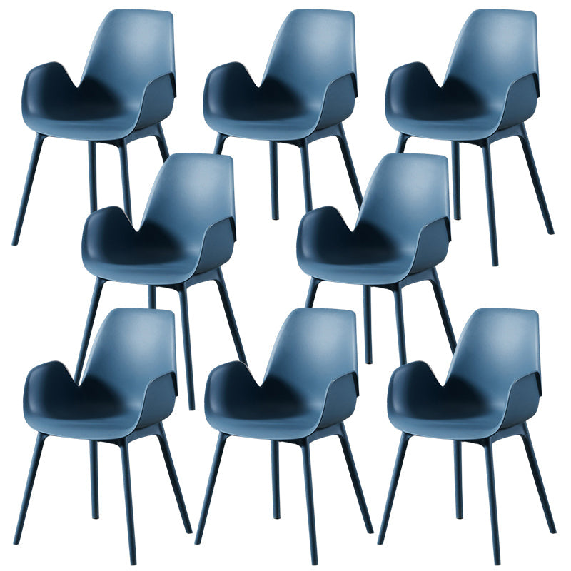 Silla de silla de plástico moderna silla parsons en acabado mate para la cocina