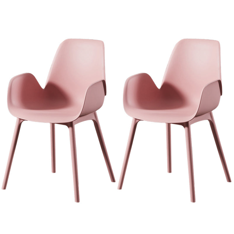 Silla de silla de plástico moderna silla parsons en acabado mate para la cocina