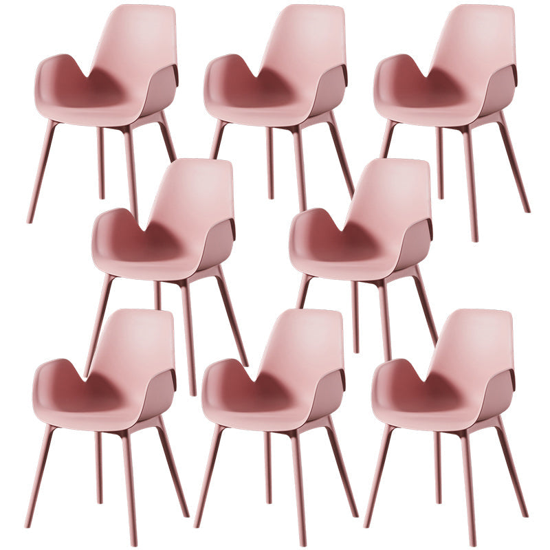 Silla de silla de plástico moderna silla parsons en acabado mate para la cocina