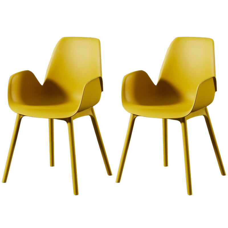 Silla de silla de plástico moderna silla parsons en acabado mate para la cocina