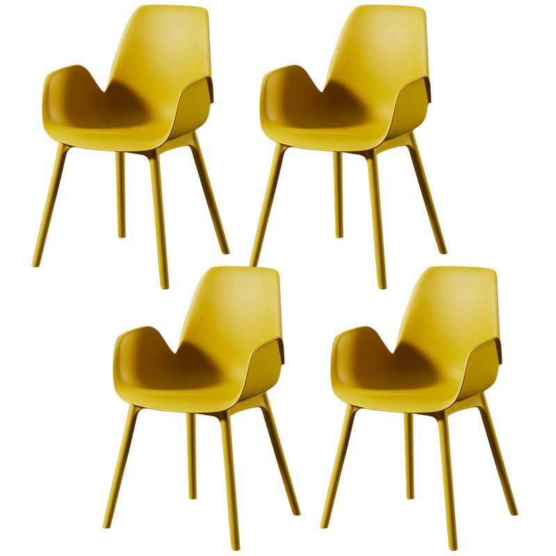 Silla de silla de plástico moderna silla parsons en acabado mate para la cocina