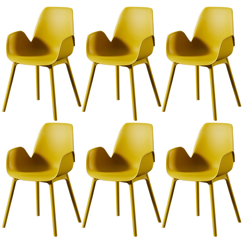 Silla de silla de plástico moderna silla parsons en acabado mate para la cocina