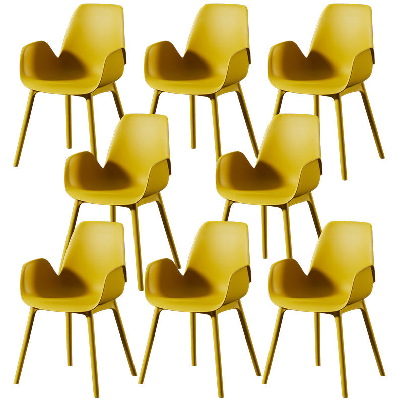 Silla de silla de plástico moderna silla parsons en acabado mate para la cocina