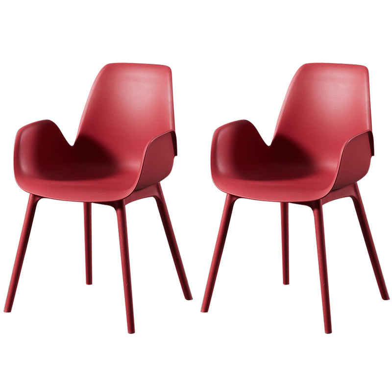 Silla de silla de plástico moderna silla parsons en acabado mate para la cocina