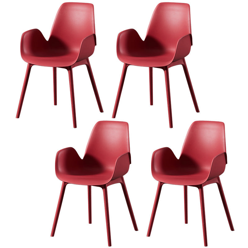 Silla de silla de plástico moderna silla parsons en acabado mate para la cocina