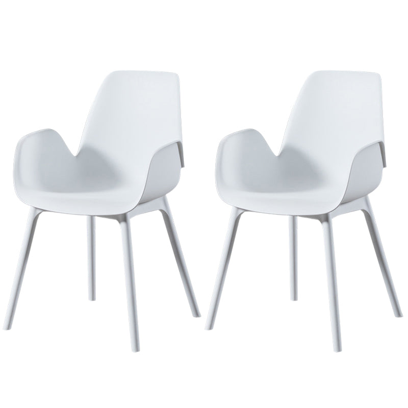 Silla de silla de plástico moderna silla parsons en acabado mate para la cocina