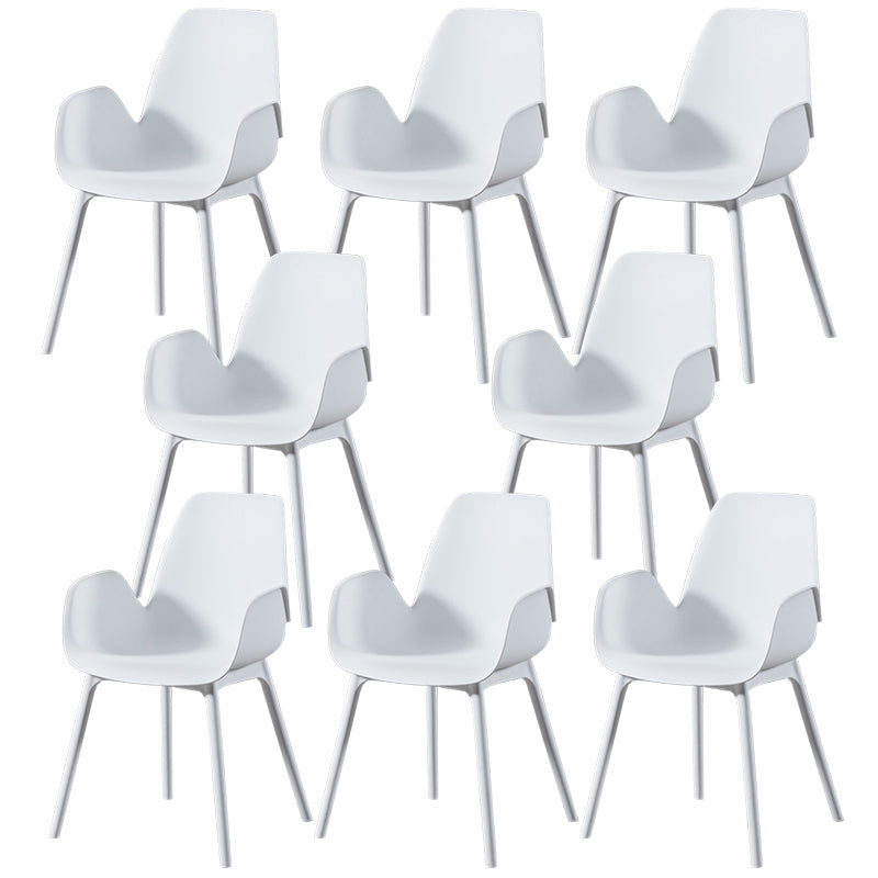 Silla de silla de plástico moderna silla parsons en acabado mate para la cocina