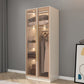 Clear Glass Door Storage Cabinet Contemporary Hinged Door Wardrobe for Home