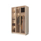 Clear Glass Door Storage Cabinet Contemporary Hinged Door Wardrobe for Home