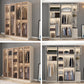 Clear Glass Door Storage Cabinet Contemporary Hinged Door Wardrobe for Home