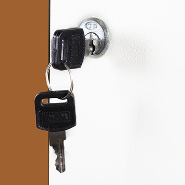 Armario de armario blanco y marrón Armario de acero moderno