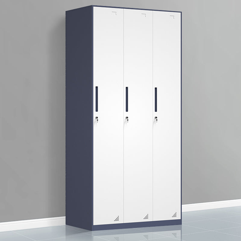 Moderne Stahlgarderobe Kabinett weiß und grauer Kleiderschrank Armoire