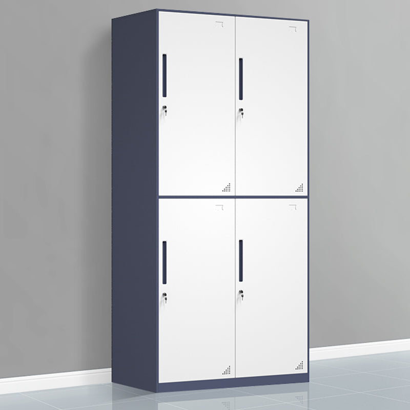 Moderne Stahlgarderobe Kabinett weiß und grauer Kleiderschrank Armoire