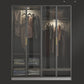 Contemporary Style Glass Wardrobe Grey Colour Wardrobe Closet Clearhalo 'Armoires & Wardrobes' 'armoires_wardrobes' 'Bedroom Furniture' 'furn' 'furn_armoires_wardrobes' 'Furniture' 5476893