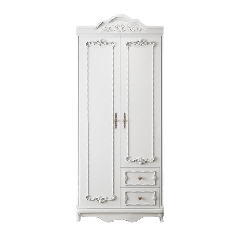 Bedroom Hinged Door Storage Cabinet Manufactured Wood French Country Cabinet with Drawers Clearhalo 'Armoires & Wardrobes' 'armoires_wardrobes' 'Bedroom Furniture' 'furn' 'furn_armoires_wardrobes' 'Furniture' 5476914