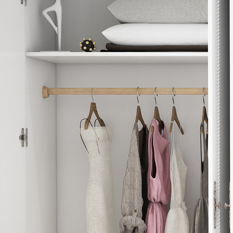 Bedroom Hinged Door Storage Cabinet Manufactured Wood French Country Cabinet with Drawers Clearhalo 'Armoires & Wardrobes' 'armoires_wardrobes' 'Bedroom Furniture' 'furn' 'furn_armoires_wardrobes' 'Furniture' 5476917