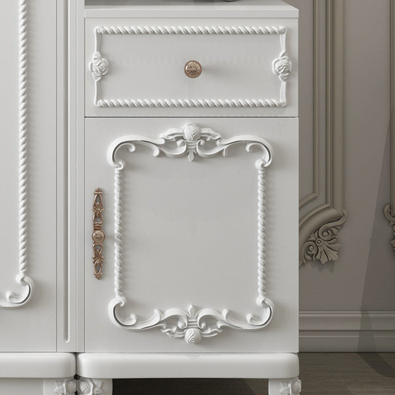 Bedroom Hinged Door Storage Cabinet Manufactured Wood French Country Cabinet with Drawers Clearhalo 'Armoires & Wardrobes' 'armoires_wardrobes' 'Bedroom Furniture' 'furn' 'furn_armoires_wardrobes' 'Furniture' 5476920