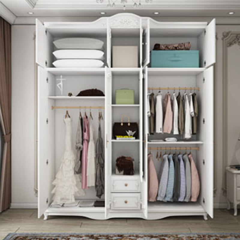 Bedroom Hinged Door Storage Cabinet Manufactured Wood French Country Cabinet with Drawers Clearhalo 'Armoires & Wardrobes' 'armoires_wardrobes' 'Bedroom Furniture' 'furn' 'furn_armoires_wardrobes' 'Furniture' 5476927