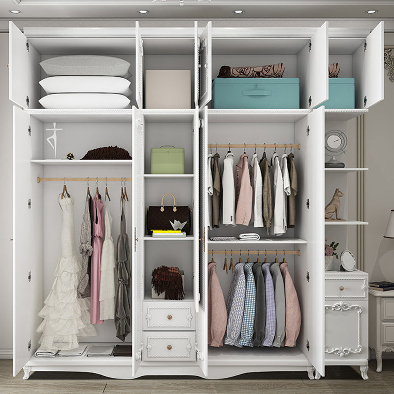 Bedroom Hinged Door Storage Cabinet Manufactured Wood French Country Cabinet with Drawers Clearhalo 'Armoires & Wardrobes' 'armoires_wardrobes' 'Bedroom Furniture' 'furn' 'furn_armoires_wardrobes' 'Furniture' 5476929