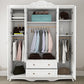Bedroom Hinged Door Storage Cabinet Manufactured Wood French Country Cabinet with Drawers Clearhalo 'Armoires & Wardrobes' 'armoires_wardrobes' 'Bedroom Furniture' 'furn' 'furn_armoires_wardrobes' 'Furniture' 5476931