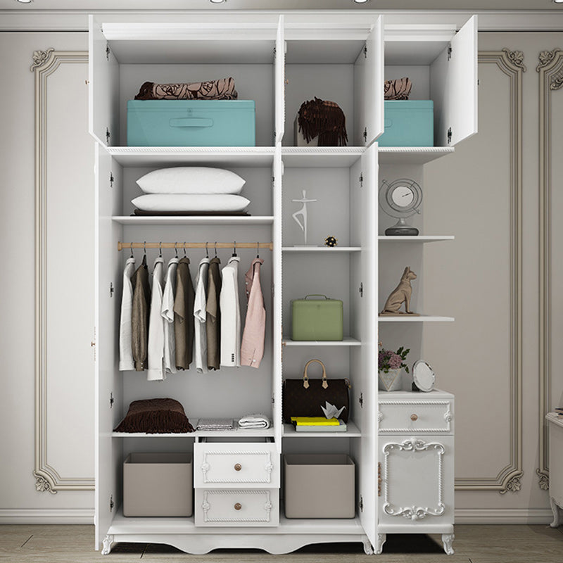 Bedroom Hinged Door Storage Cabinet Manufactured Wood French Country Cabinet with Drawers Clearhalo 'Armoires & Wardrobes' 'armoires_wardrobes' 'Bedroom Furniture' 'furn' 'furn_armoires_wardrobes' 'Furniture' 5476935