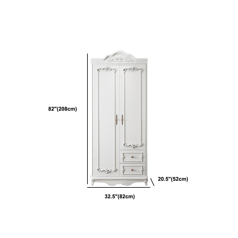 Bedroom Hinged Door Storage Cabinet Manufactured Wood French Country Cabinet with Drawers Clearhalo 'Armoires & Wardrobes' 'armoires_wardrobes' 'Bedroom Furniture' 'furn' 'furn_armoires_wardrobes' 'Furniture' 5476939