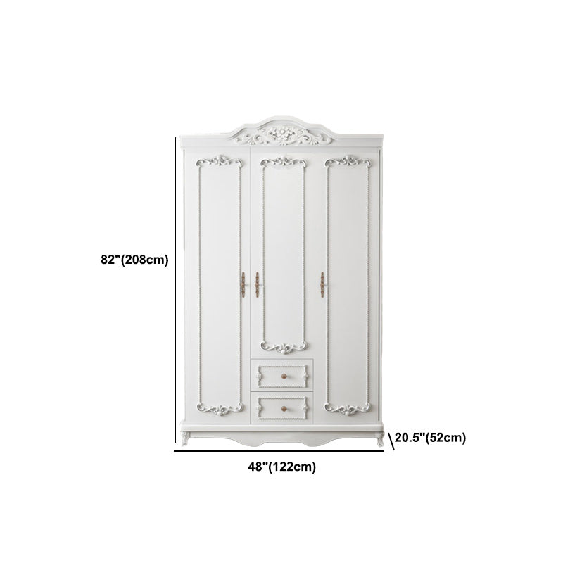 Bedroom Hinged Door Storage Cabinet Manufactured Wood French Country Cabinet with Drawers Clearhalo 'Armoires & Wardrobes' 'armoires_wardrobes' 'Bedroom Furniture' 'furn' 'furn_armoires_wardrobes' 'Furniture' 5476940