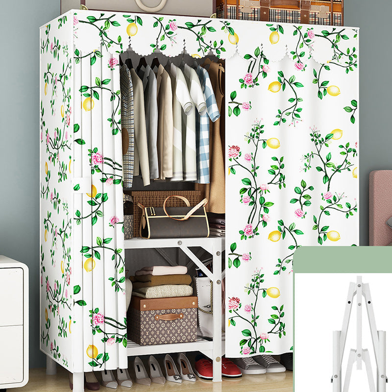 Steel Frame Folding Wardrobe Armoire Modern Style Wardrobe Cabinet for Home