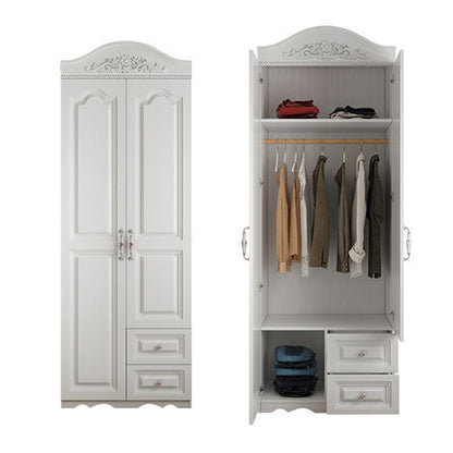 White French Country Wardrobe Armoire Engineered Wood Wardrobe 31.5"L x 20"W x 83"H Clearhalo 'Armoires & Wardrobes' 'armoires_wardrobes' 'Bedroom Furniture' 'furn' 'furn_armoires_wardrobes' 'Furniture' 5476970