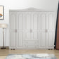 White French Country Wardrobe Armoire Engineered Wood Wardrobe Clearhalo 'Armoires & Wardrobes' 'armoires_wardrobes' 'Bedroom Furniture' 'furn' 'furn_armoires_wardrobes' 'Furniture' 5476971