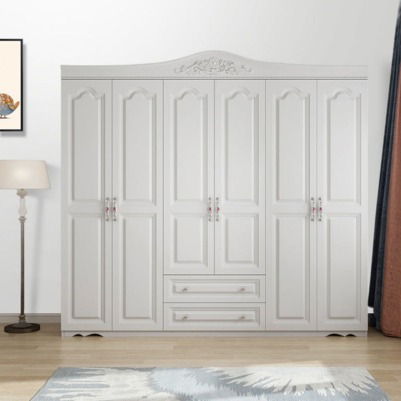 White French Country Wardrobe Armoire Engineered Wood Wardrobe Clearhalo 'Armoires & Wardrobes' 'armoires_wardrobes' 'Bedroom Furniture' 'furn' 'furn_armoires_wardrobes' 'Furniture' 5476971