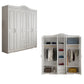 White French Country Wardrobe Armoire Engineered Wood Wardrobe 71"L x 20"W x 83"H Clearhalo 'Armoires & Wardrobes' 'armoires_wardrobes' 'Bedroom Furniture' 'furn' 'furn_armoires_wardrobes' 'Furniture' 5476977