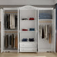 White French Country Wardrobe Armoire Engineered Wood Wardrobe Clearhalo 'Armoires & Wardrobes' 'armoires_wardrobes' 'Bedroom Furniture' 'furn' 'furn_armoires_wardrobes' 'Furniture' 5476986