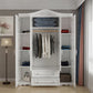 White French Country Wardrobe Armoire Engineered Wood Wardrobe Clearhalo 'Armoires & Wardrobes' 'armoires_wardrobes' 'Bedroom Furniture' 'furn' 'furn_armoires_wardrobes' 'Furniture' 5476987