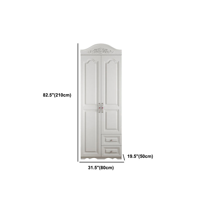 White French Country Wardrobe Armoire Engineered Wood Wardrobe Clearhalo 'Armoires & Wardrobes' 'armoires_wardrobes' 'Bedroom Furniture' 'furn' 'furn_armoires_wardrobes' 'Furniture' 5476989