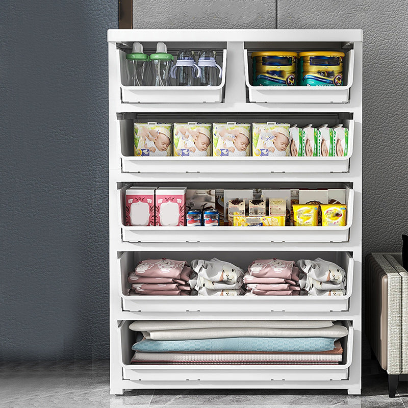 Moderner Stil nicht hangender Armoire Plastik Hausaufbewahrungsschrank mit Schubladen