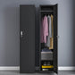 Modern Style Wardrobe Metal Wardrobe Closet with Lock,14.96" D x 16.54" W x 39.37" H