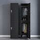 Modern Style Wardrobe Metal Wardrobe Closet with Lock,14.96" D x 16.54" W x 39.37" H
