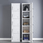 Modern Style Wardrobe Metal Wardrobe Closet with Lock,14.96" D x 16.54" W x 39.37" H