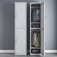 Modern Style Wardrobe Metal Wardrobe Closet with Lock,14.96" D x 16.54" W x 39.37" H