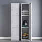 Modern Style Wardrobe Metal Wardrobe Closet with Lock,14.96" D x 16.54" W x 39.37" H