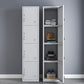 Modern Style Wardrobe Metal Wardrobe Closet with Lock,14.96" D x 16.54" W x 39.37" H