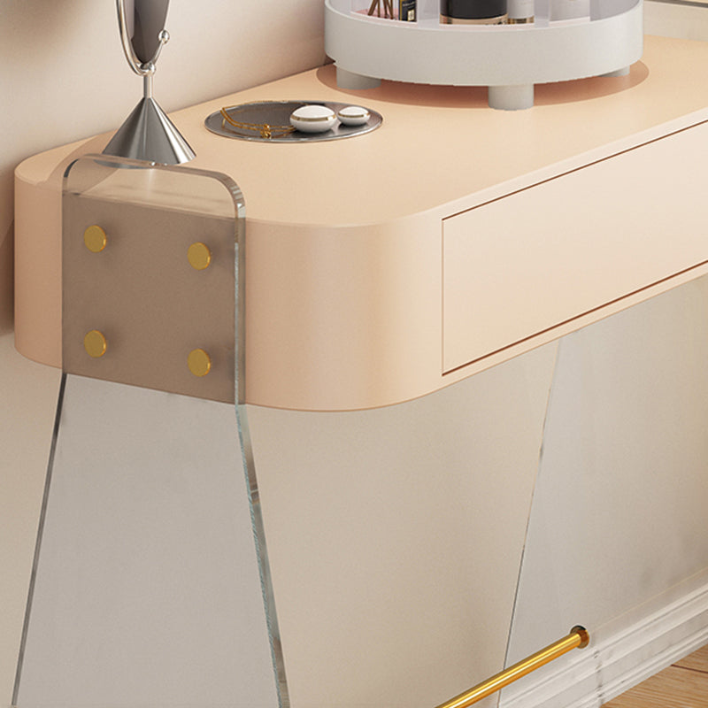 Contemporain 1 tiroir Maquillage Vanité Bureau en bois et coiffeur en acrylique