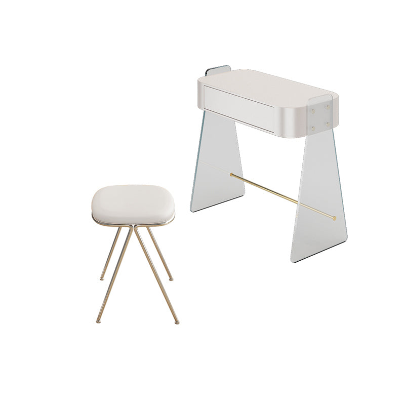 Contemporain 1 tiroir Maquillage Vanité Bureau en bois et coiffeur en acrylique