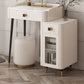 Contemporary Vanity Dressing Table Slate Top Make-up Vanity with Drawer
